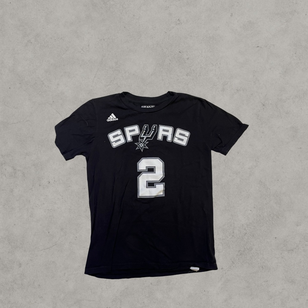 Adidas San Antonio Spurs Kawhi Leonard #2 Go-To Tee Youth Medium 10/12 Black